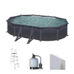 Gre Granada Ovale soikea teräsallas 610 375 132 cm hiekkasuodatin