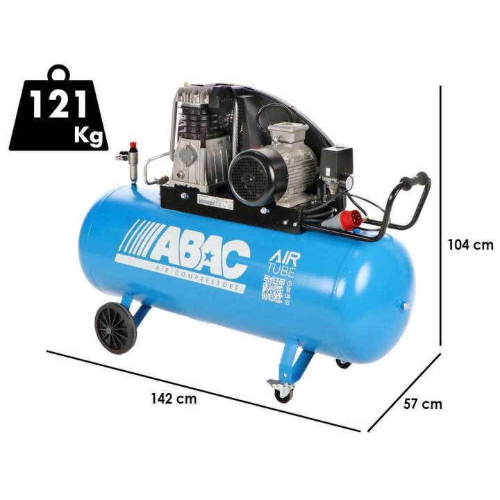 ABAC EXP A39B 200 CT3 hihnakompressori, 3 HP, 200 l, 400 V