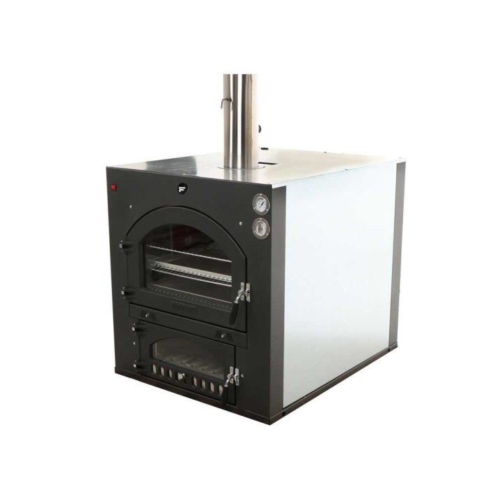 Fontana INC80X54QV puulämmitteinen kalusteuuni, 3 paistotasoa