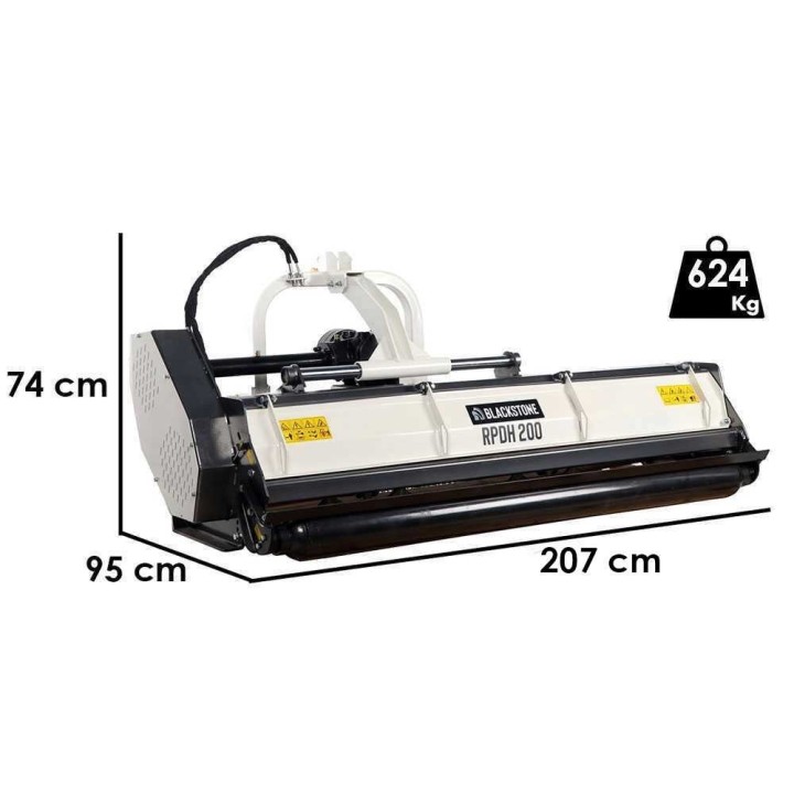 BlackStone RPDH 200 traktorimurskain, 200 cm, hydraulinen sivusiirto