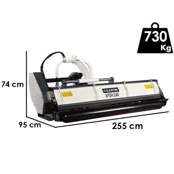 BlackStone RPDH 240 takamurskain, hydraulinen sivusiirto, 240 cm, 24 vasaraa