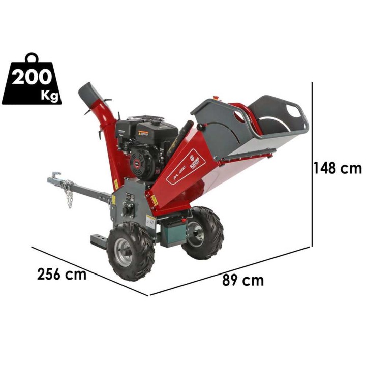 Blue Bird SHL 1200 biotrituratore, Loncin G420F, 15 HP, 100 mm