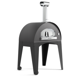 Fontana Amalfi puulämmitteinen ulkouuni 3 pizzaa 80 50 cm pyörällinen kärry
