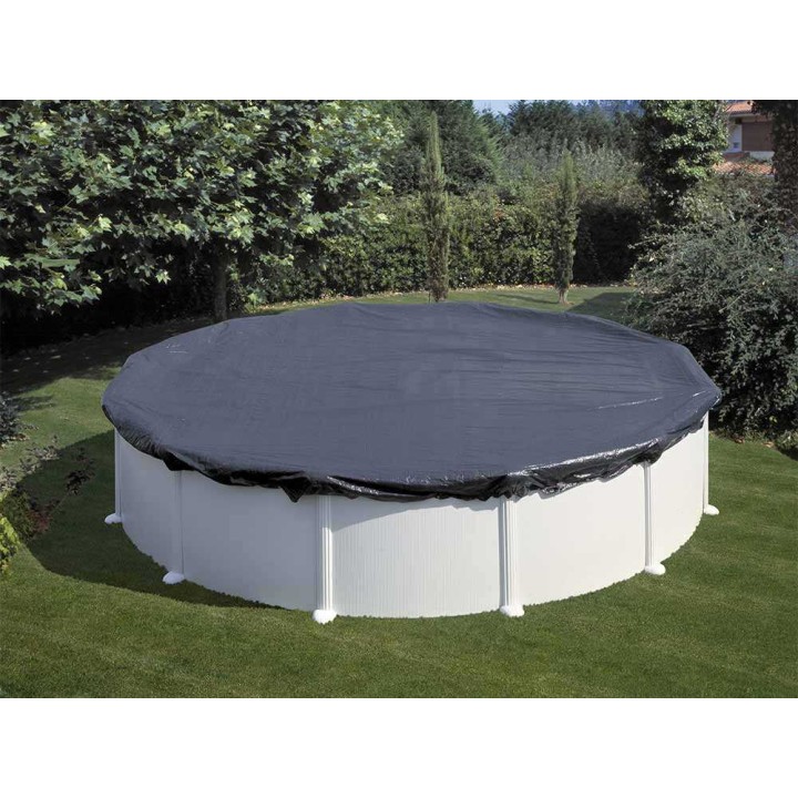 Gre pyöreän uima-altaan peite, Ø350 cm, musta, polyeteeni, 120 g/m²