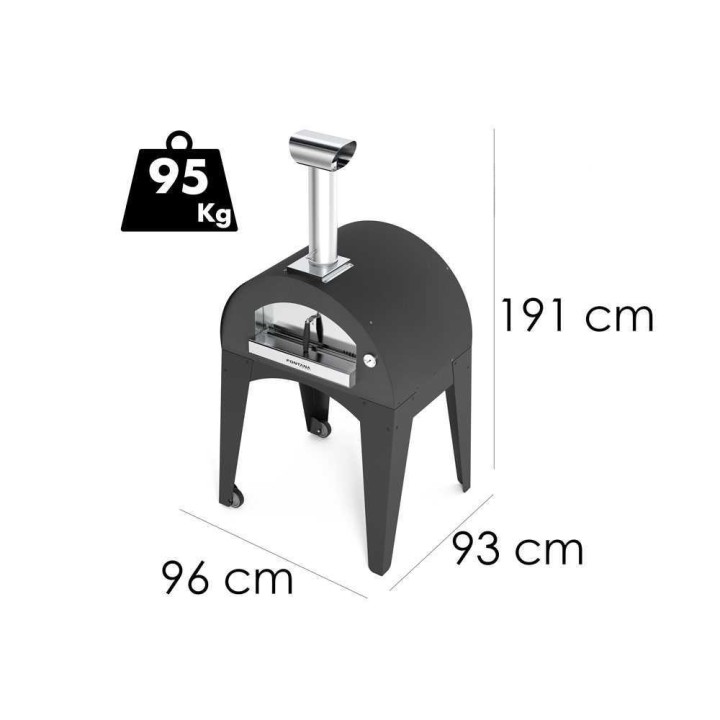 Fontana Capri puulämmitteinen ulkopaistouuni, 70 × 50 cm, 95 kg