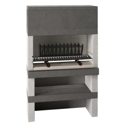 Edilmark KUBO muurattu ulkogrilli puulle ja hiilelle 96 35 cm 590 kg