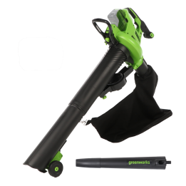 Greenworks GD48BVII akkukäyttöinen puhallin imuri 48 V ilman akkua ja laturia