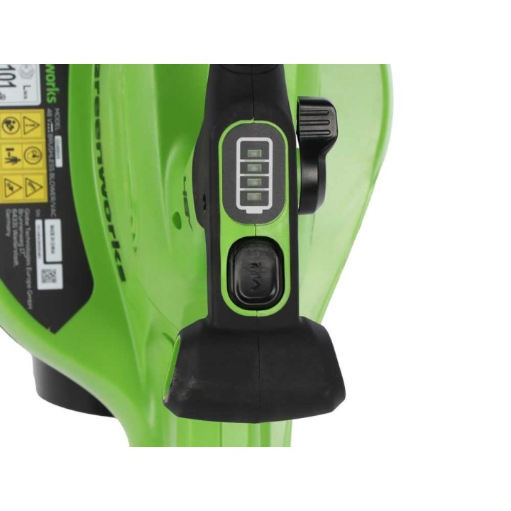 Greenworks GD48BVII akkukäyttöinen puhallin-imuri, 48 V, ilman akkua ja laturia