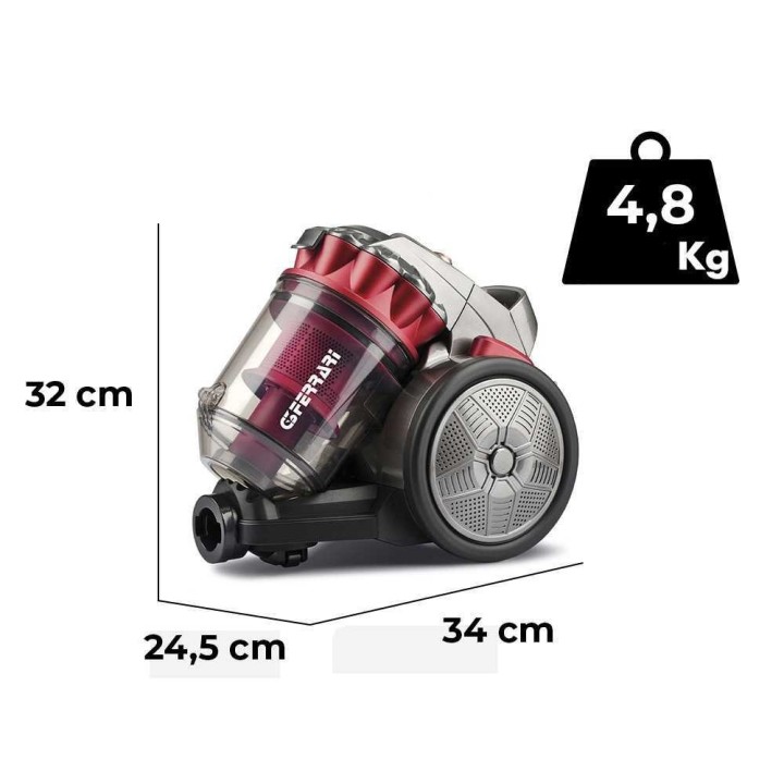 G3 Ferrari Eco Design syklonipölynimuri, 700 W, 3 l, pussiton