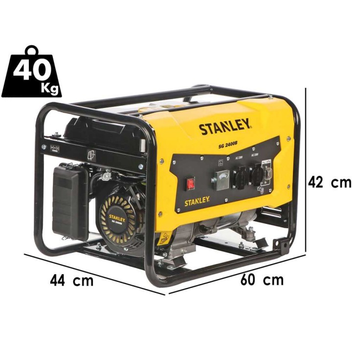 Stanley SIG 2400B bensiinigeneraattori, 2,3 kW, yksivaiheinen, AVR