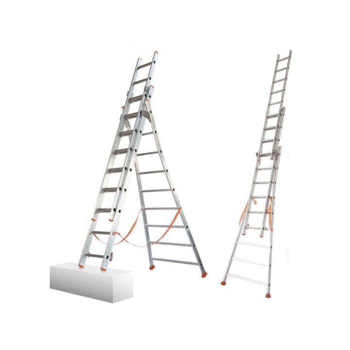 Facal Atlanta ATL230-3 alumiinitikas, 3 × 8 askelmaa, 5,10 m, 150 kg