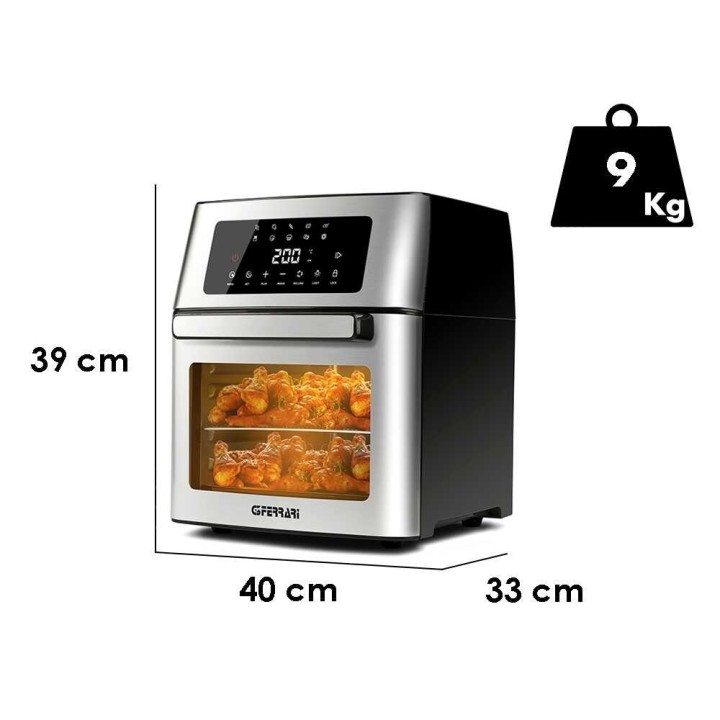 G3 Ferrari Friggisano Evo 15 ilmafriteerauskeitin ja sähköuuni, 1 700 W, 15 l