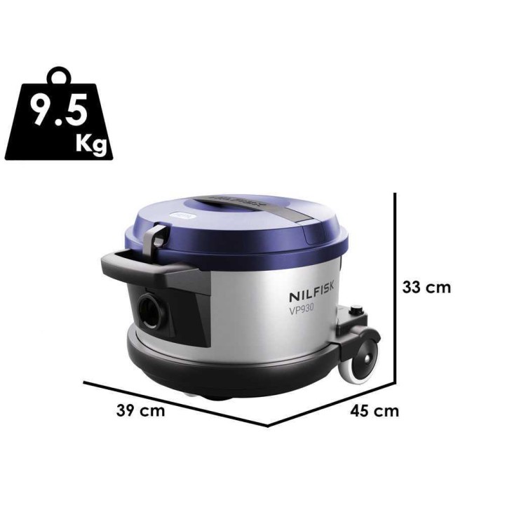 Nilfisk VP 930 Eco Pro Hepa Blu HF EU pölynimuri, 760 W, 15 l, 50 dB(A)