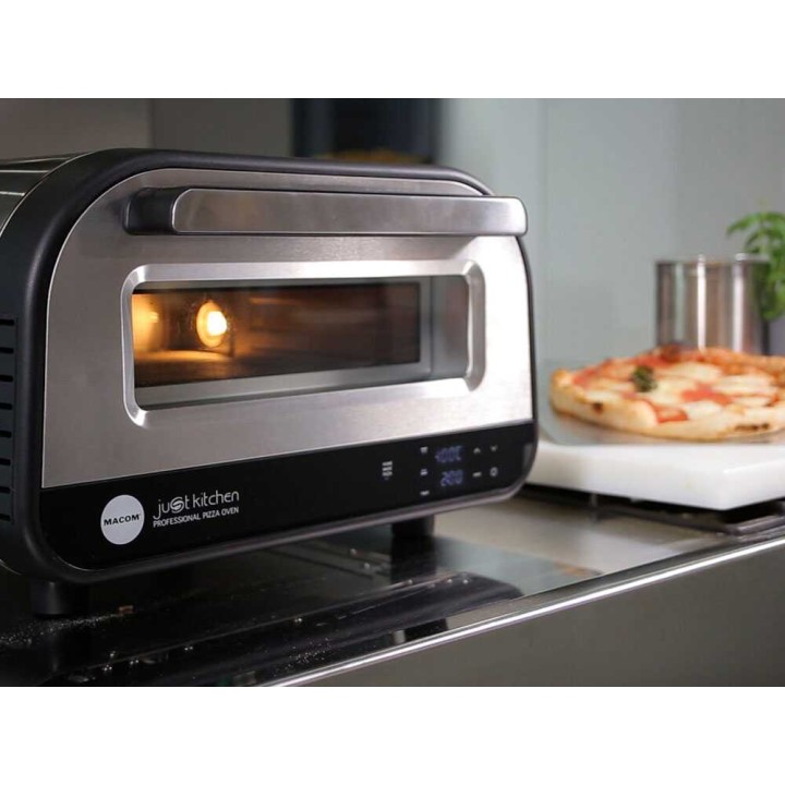 MACOM Just Kitchen Pizza Oven sähköinen pizzauuni, 1 700 W, 400 °C
