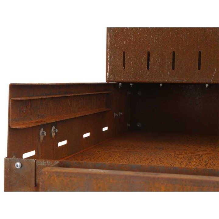 Super Flipper barbecue puulle tai hiilelle, corten-teräs, 3 180 cm²