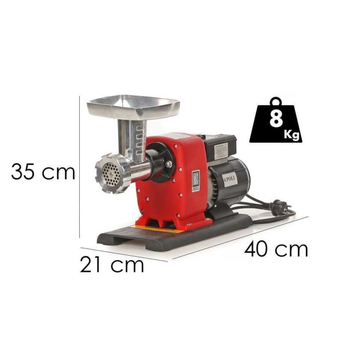 New O.M.R.A TC8 sähköinen lihamylly, 370 W, 30 kg/h