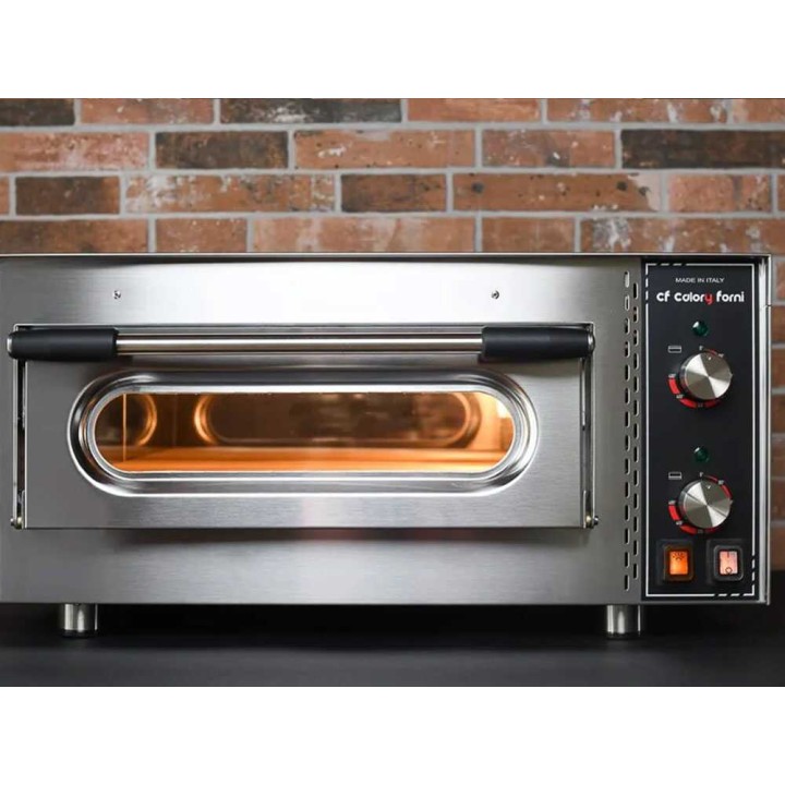 Calory Forni CF62M Pro sähköinen pizzauuni, 2 800 W, 480 °C, ruostumaton teräs