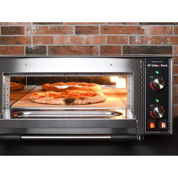 Calory Forni CF62M Pro sähköinen pizzauuni, 2 800 W, 480 °C, ruostumaton teräs
