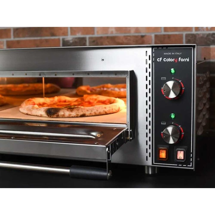 Calory Forni CF62M Pro sähköinen pizzauuni, 2 800 W, 480 °C, ruostumaton teräs