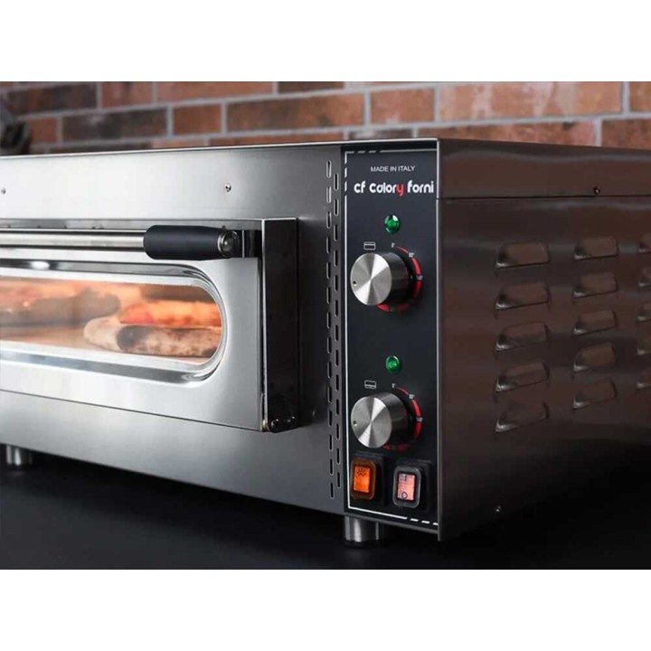 Calory Forni CF62M Pro sähköinen pizzauuni, 2 800 W, 480 °C, ruostumaton teräs