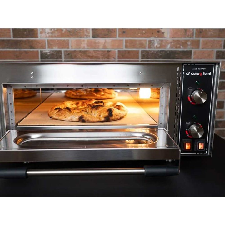 Calory Forni CF62M Pro sähköinen pizzauuni, 2 800 W, 480 °C, ruostumaton teräs