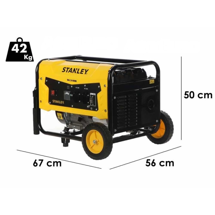 Stanley SIG 3100B bensiinigeneraattori, AVR, 2,9 kW