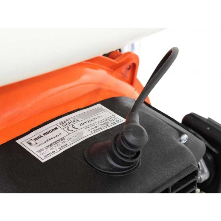 Dal Degan DK 200 selkäsumuruisku, 80 cm³, 5 HP, integroitu painepumppu