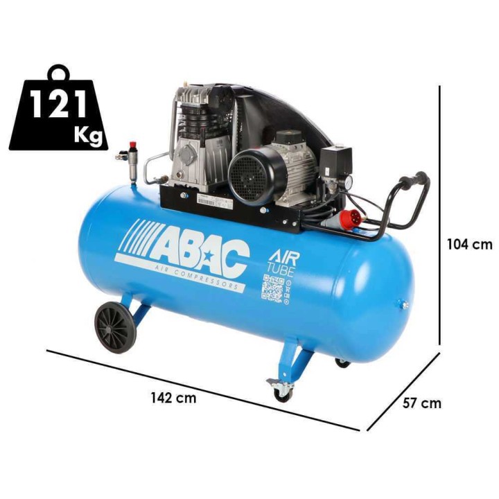 ABAC EXP A39B 270 CT3 hihnavetoinen kompressori, 3 HP, 270 l, 400 V