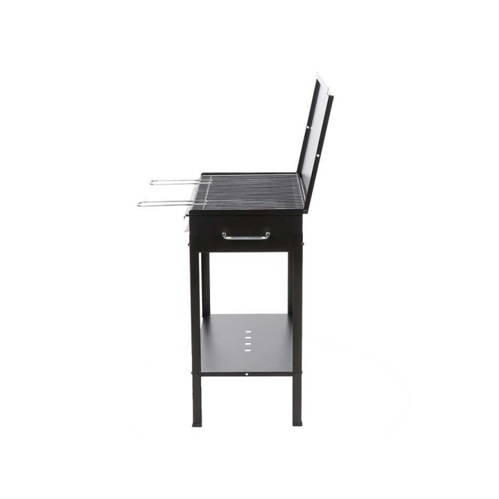 Mille Stromboli Large hiiligrilli, 57,5 × 37 cm, kromattu teräsritilä, kansi