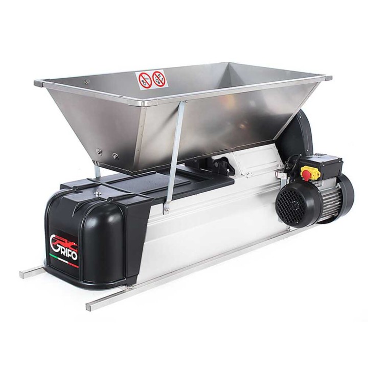 Grifo DMCSI.18 sähkökäyttöinen rypäleiden murskain ja riivin, 1 HP, 1 500 kg/h