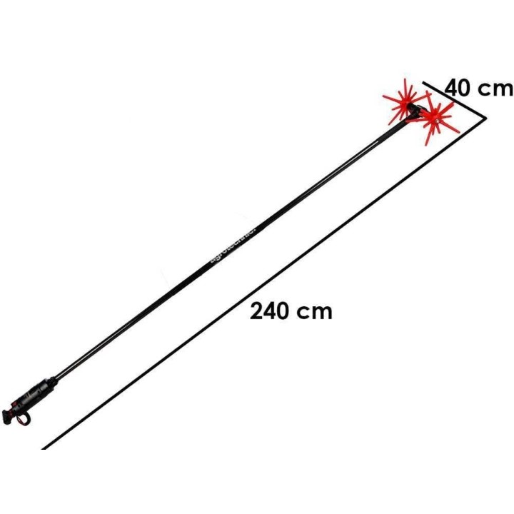 Ripartrak Agrotechnic X.32 Mark II oliivinkerääjä, 400 W, 12 V, 200 cm hiilikuituvarsi