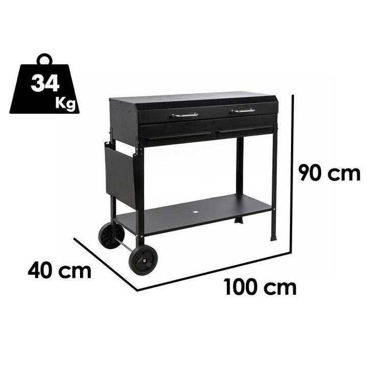 Mille Polifemo Big hiiligrilli, 2 ritilää 47,5 × 37 cm, 3 515 cm²