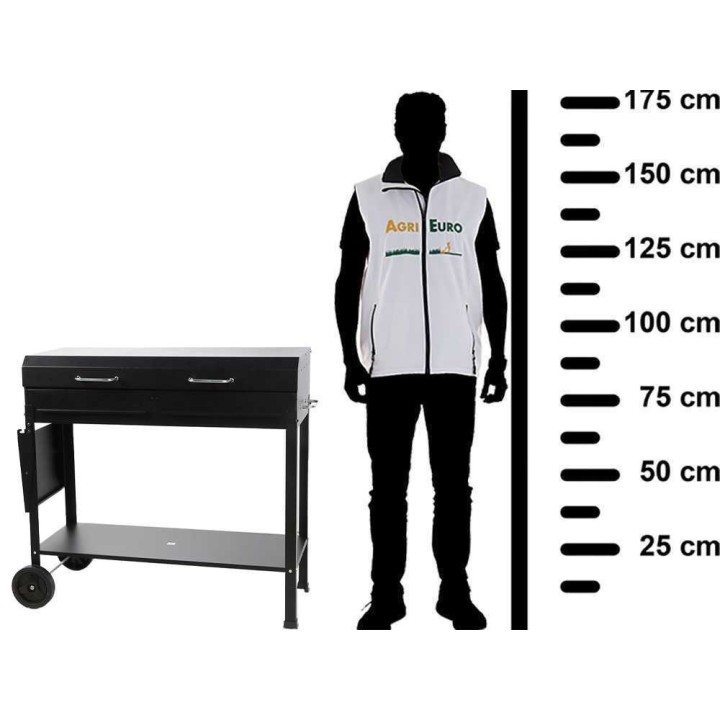 Mille Polifemo Big hiiligrilli, 2 ritilää 47,5 × 37 cm, 3 515 cm²