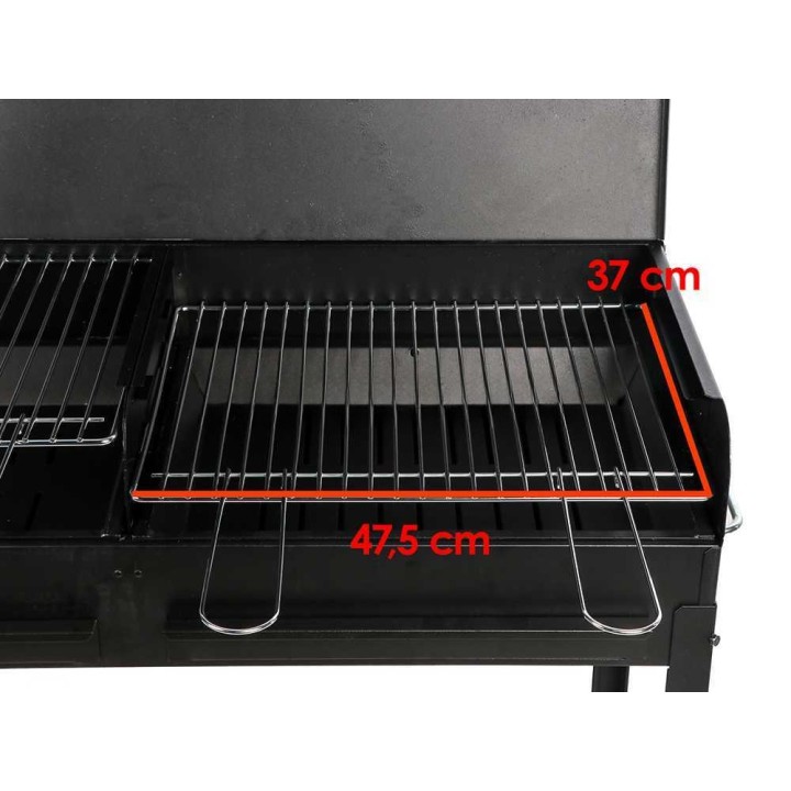Mille Polifemo Big hiiligrilli, 2 ritilää 47,5 × 37 cm, 3 515 cm²