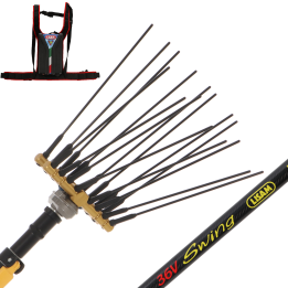 Lisam Swing 36V oliivinkorjuukone teleskooppivarsi 220 300 cm reppuakku 30 Ah