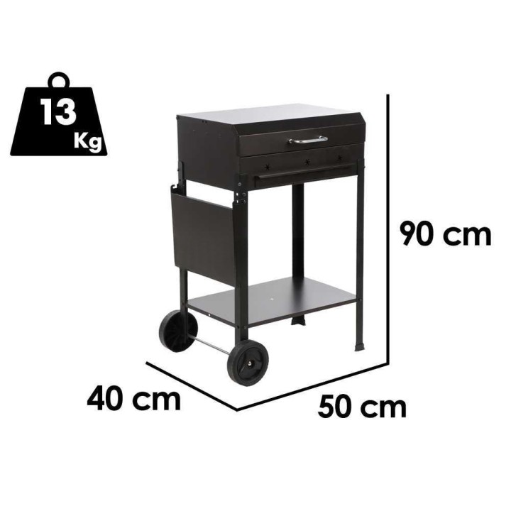 Mille Stella Small hiiligrilli, kromattu ritilä 47,5 × 37 cm