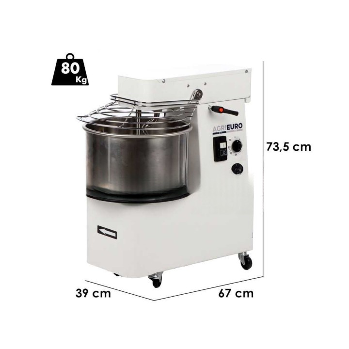 Mixer 2000 H2O Deluxe -spiraalitaikinakone, 16 kg, 2 nopeutta, 400 V