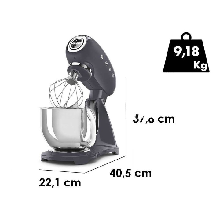 Smeg SMF03GREU planetaarinen yleiskone, 4,8 l, 800 W