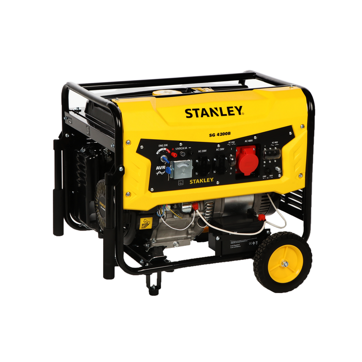 Stanley SG 4200B kolmivaihegeneraattori 4 kW sähköstartti AVR