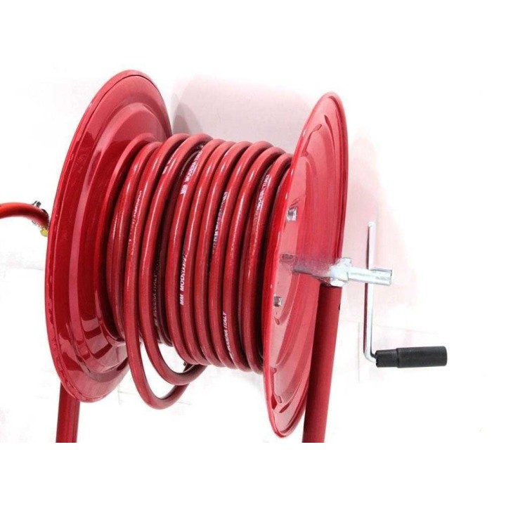 Ruiskutusletkun kela 25 m, 50 bar, teräs, 39,5 × 38 × 68,5 cm