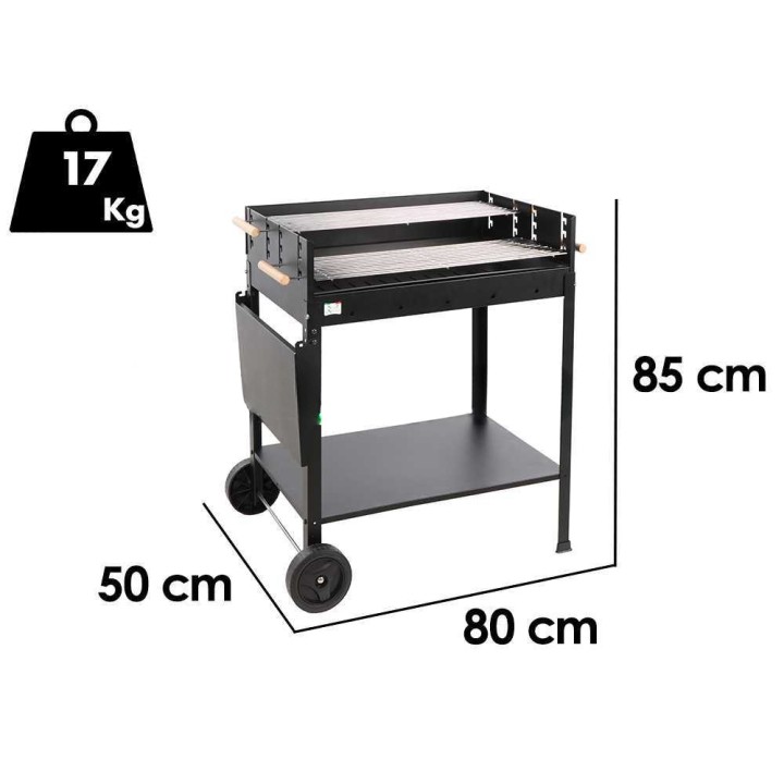 Mille Calypso hiiligrilli, 2 ritilää 70,5 × 22 cm, 3 102 cm²