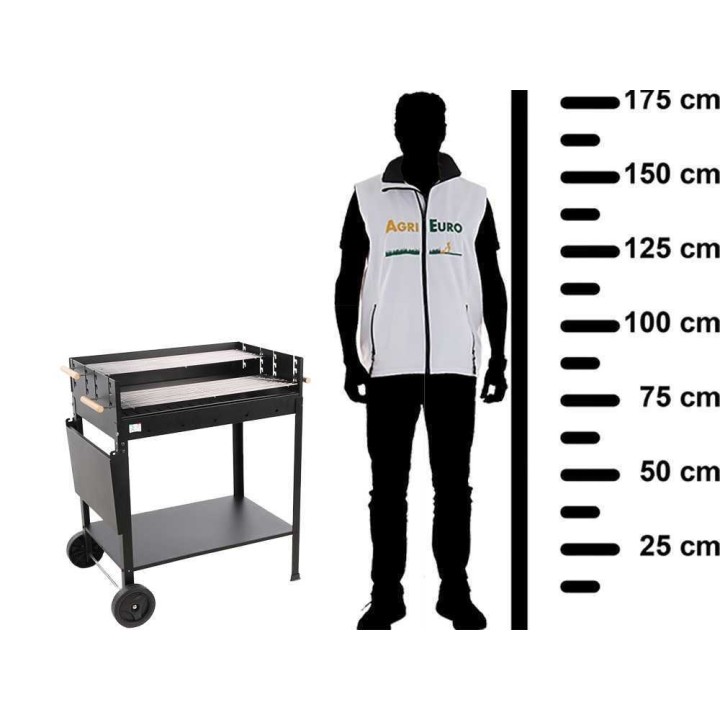 Mille Calypso hiiligrilli, 2 ritilää 70,5 × 22 cm, 3 102 cm²