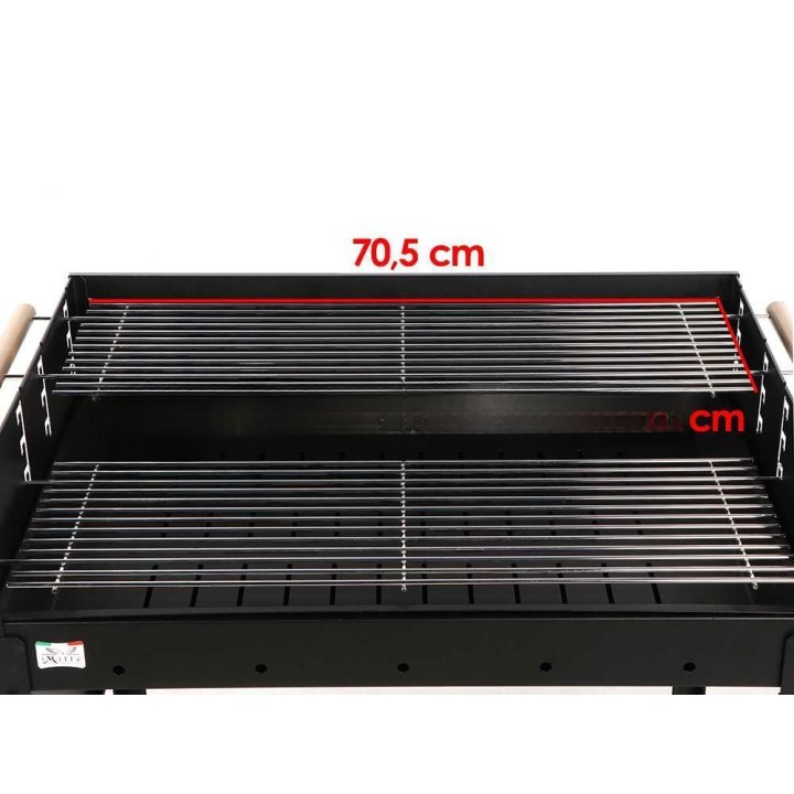 Mille Calypso hiiligrilli, 2 ritilää 70,5 × 22 cm, 3 102 cm²