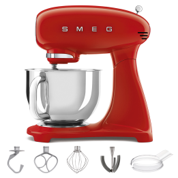 Smeg SMF03RDEU planetaarinen taikinakone punainen 4 8 l 800 W 10 nopeutta