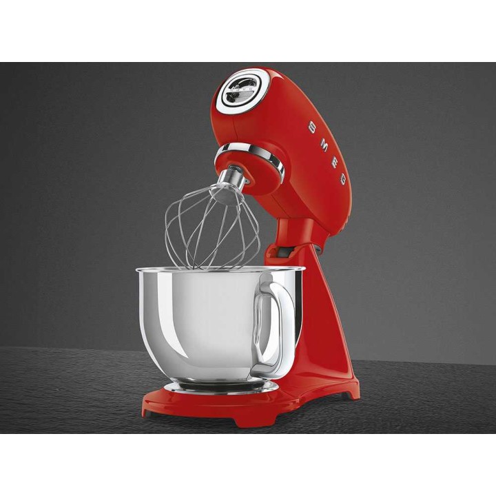 Smeg SMF03RDEU planetaarinen taikinakone, punainen, 4,8 l, 800 W, 10 nopeutta