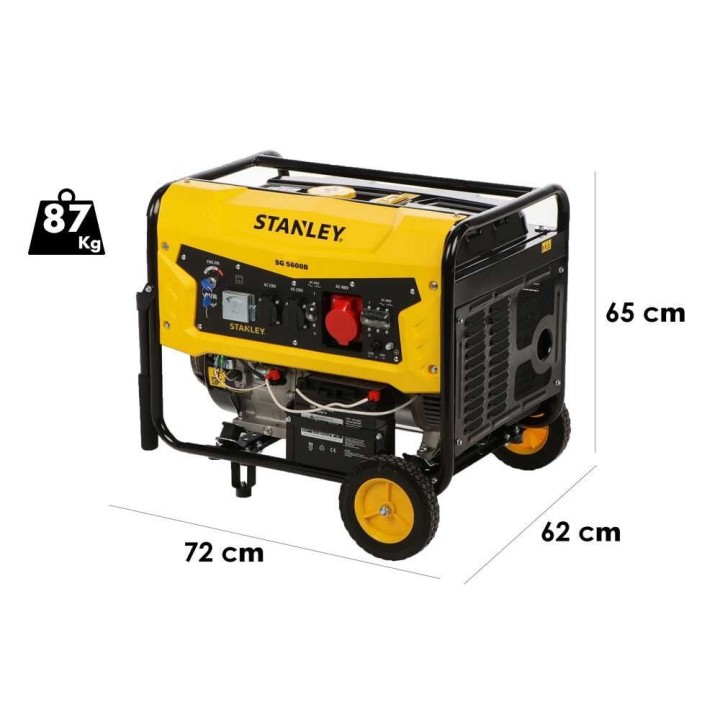 Stanley SG 5600B bensiinikäyttöinen kolmivaiheinen generaattori, 5,5 kW