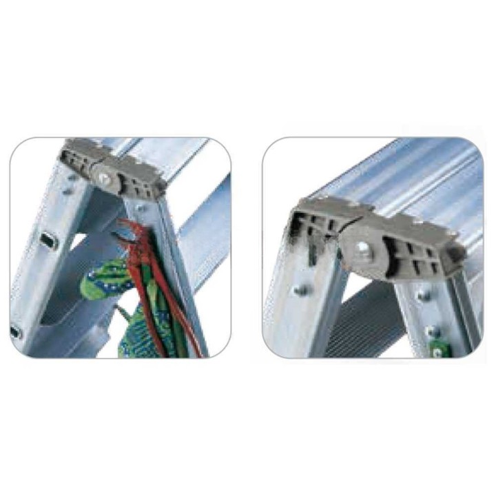 Facal Dupla D-7 alumiinitikas, 2 × 8 askelmaa, 176 cm, EN 131