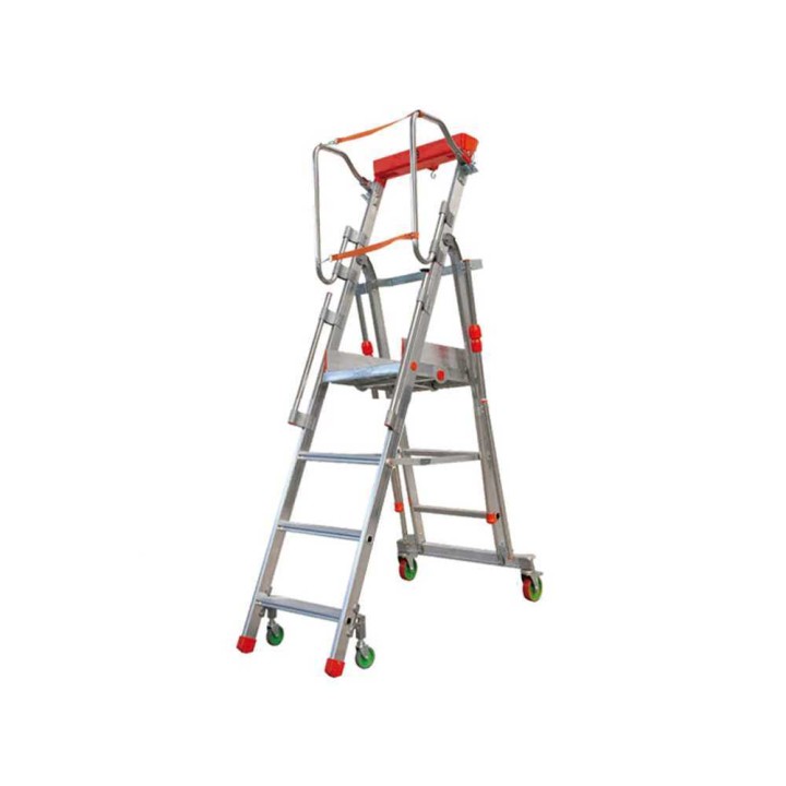 Facal Castà CTA-4 taitettava alumiinitikas, 3 + 3 askelmaa, 150 kg, 283 cm