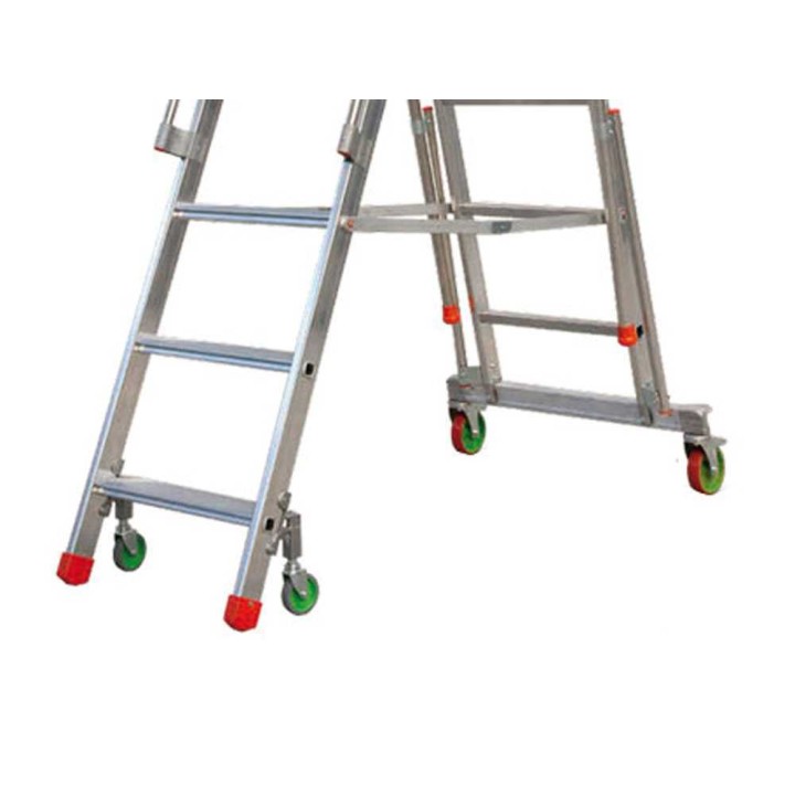 Facal Castà CTA-4 taitettava alumiinitikas, 3 + 3 askelmaa, 150 kg, 283 cm