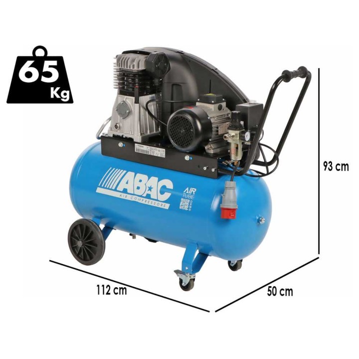 ABAC EXP A49B 90 CT3 hihnakompressori, 3 HP, 90 l, 400 V